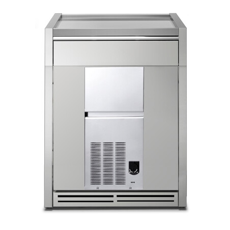 STEEL PIANO DI LAVORO 70 CM IN ACCIAIO INOX CON PRODUTTORE DI GHIACCIO INTEGRATO