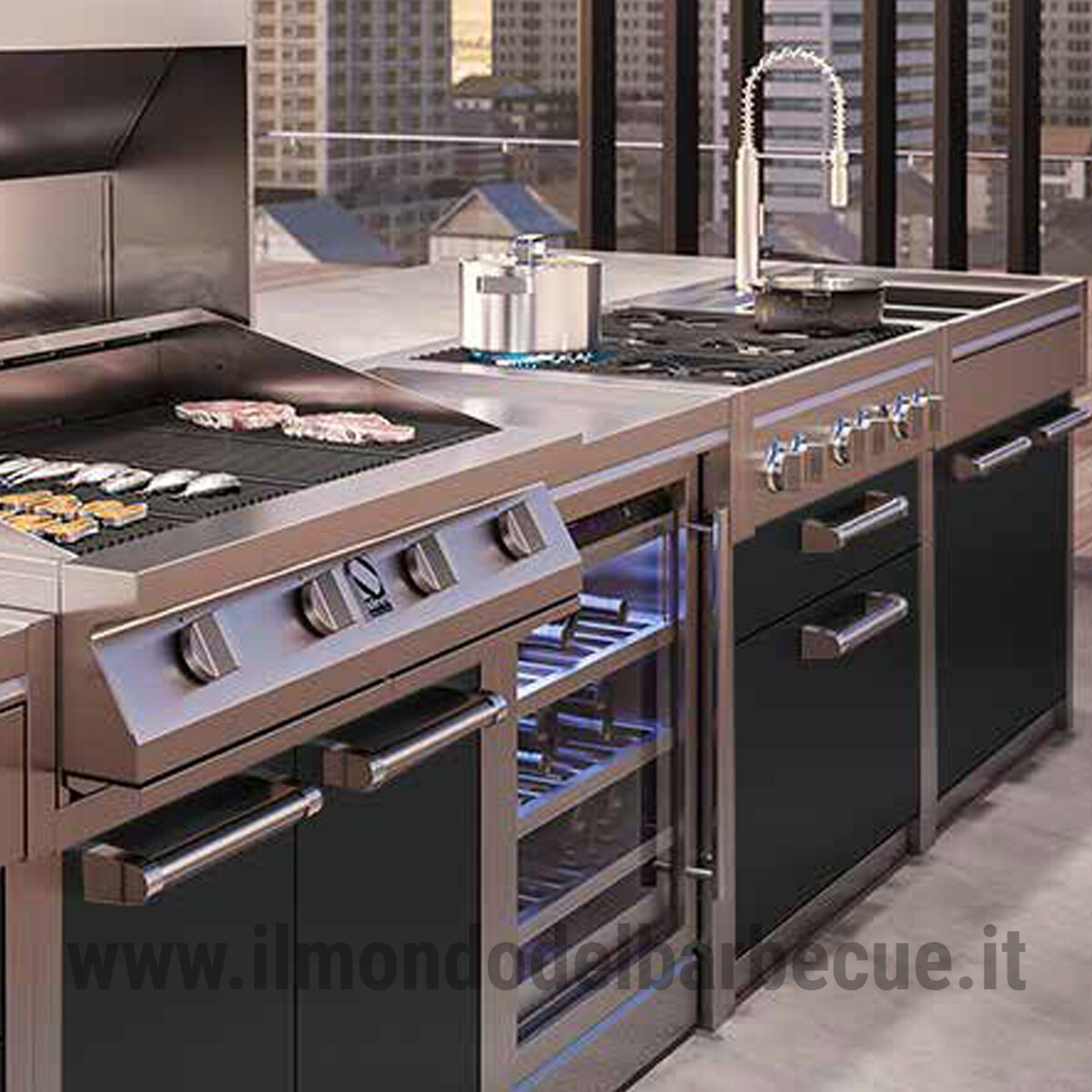 STEEL MODULO BARBECUE G9BS-4C ANTRACITE