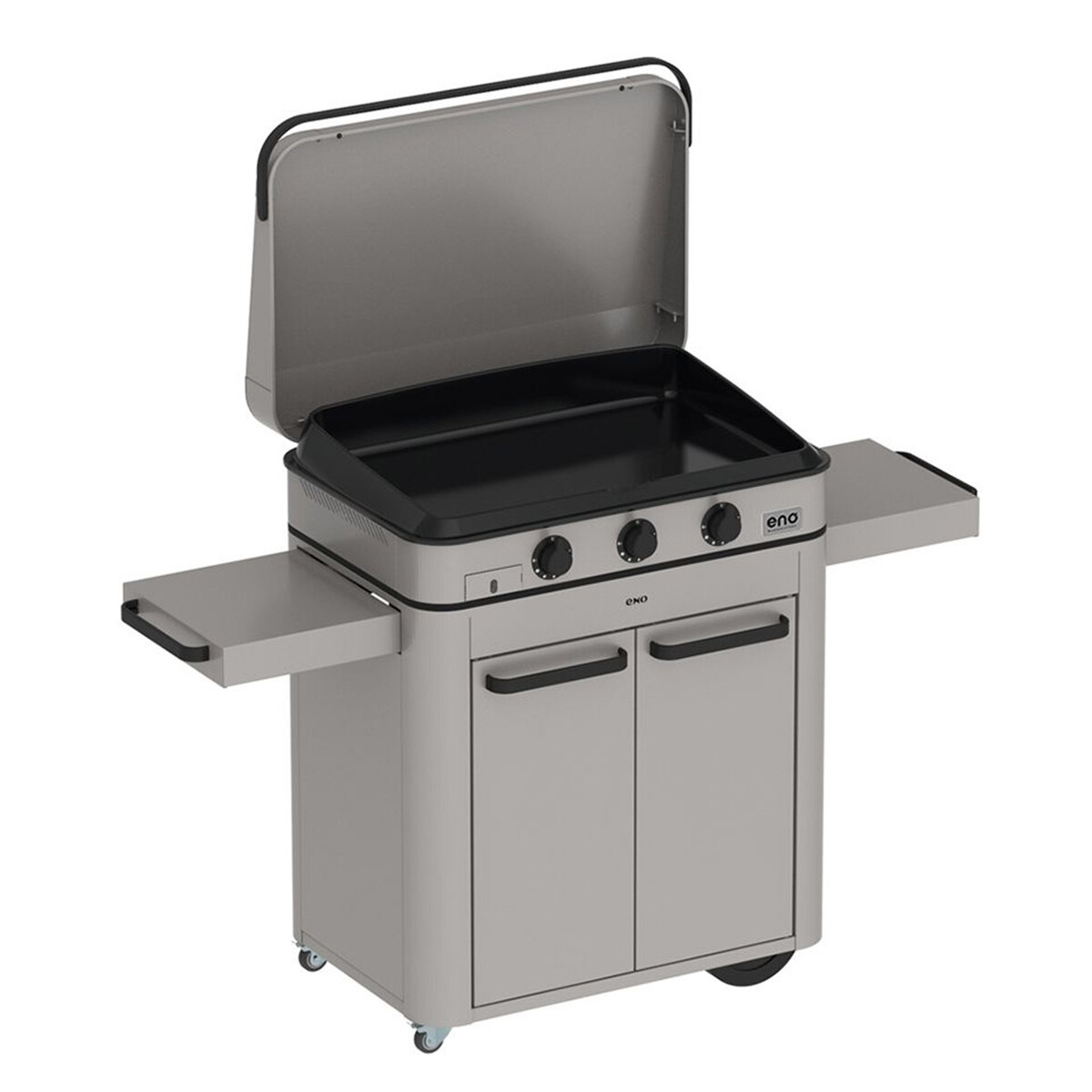 PLANCHA A GAS COMBO ENOSIGN 80 INOX CON COPERCHIO