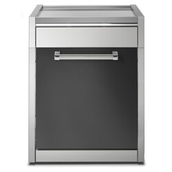 STEEL PIANO DI LAVORO CON SPORTELLO IN ACCIAIO INOX ANTRACITE 70CM