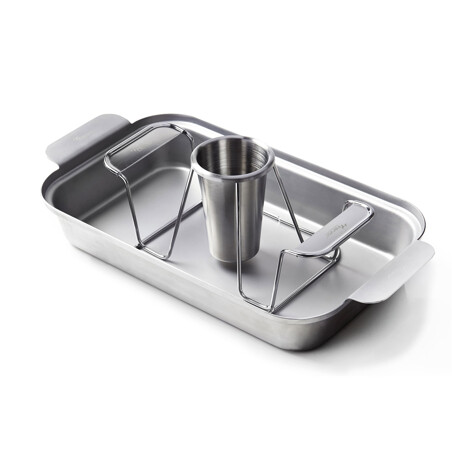 SUPPORTO POLLO IN ACCIAIO INOX FORNETTO