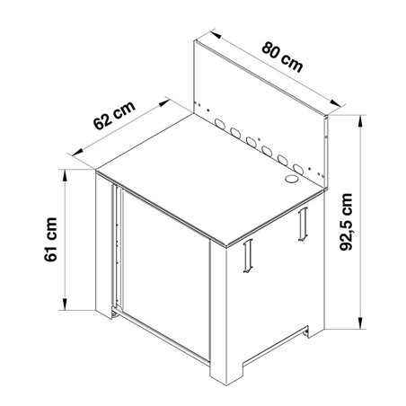 MODULO PLANCHA GRIGIO SCURO