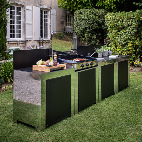 MODULO STANDARD ACCIAIO INOX E NERO
