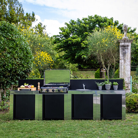 MODULO STANDARD ACCIAIO INOX E NERO