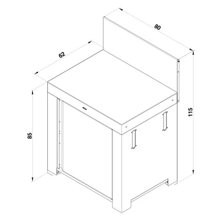 MODULO STANDARD ACCIAIO INOX E NERO