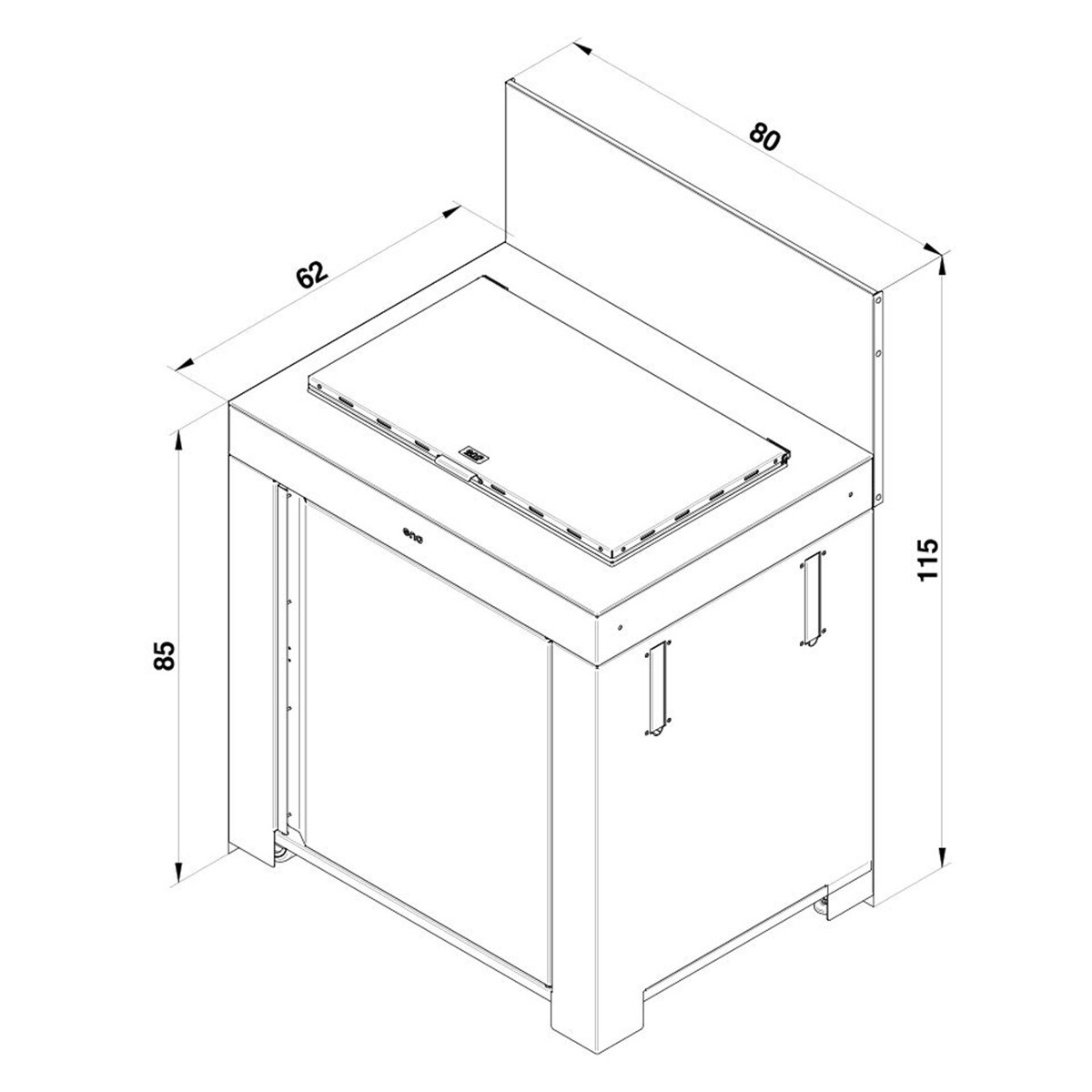 MODULO PER PLANCHA TRIBU ACCIAIO INOX E NERO