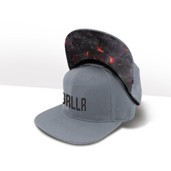 SNAP BACK CAP CHARCOAL GREY - CAPPELLO CON FRONTINO