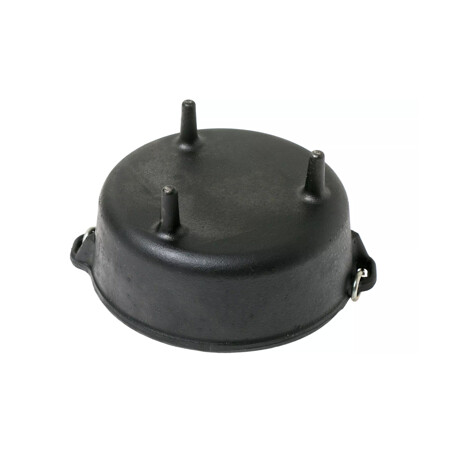Wiltec Dutch Oven Forno Olandese con Pentola in ghisa 4l sottopentola e solleva coperchio per fuoco campeggio