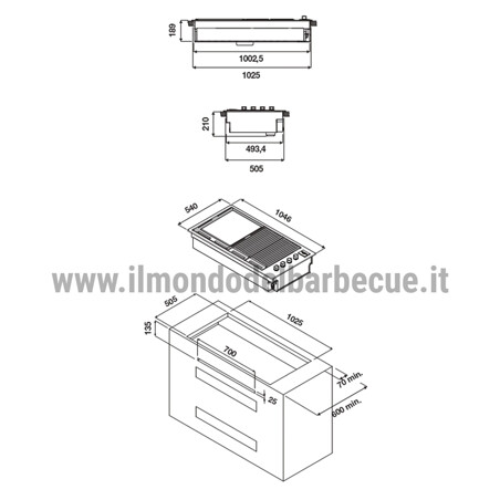 BARBECUE A GAS PRO OUTDOOR FULGOR 100 DA INCASSO