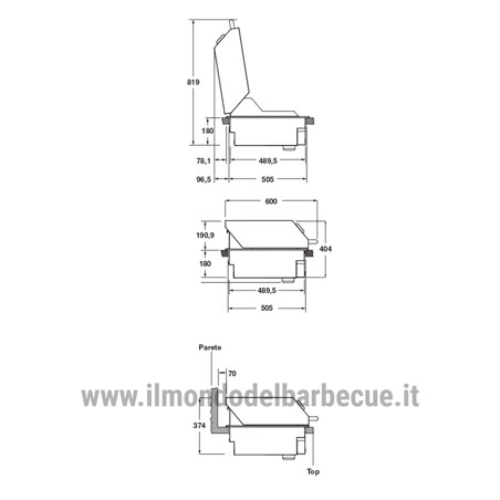 COPERCHIO ALTO PER BARBECUE PRO OUTDOOR FULGOR 100 MBK