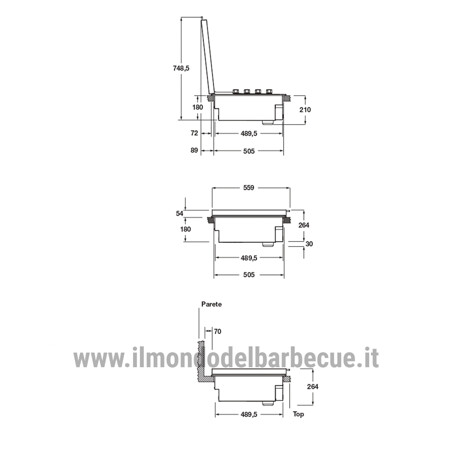 COPERCHIO BASSO PER BARBECUE PRO OUTDOOR FULGOR 100 MBK