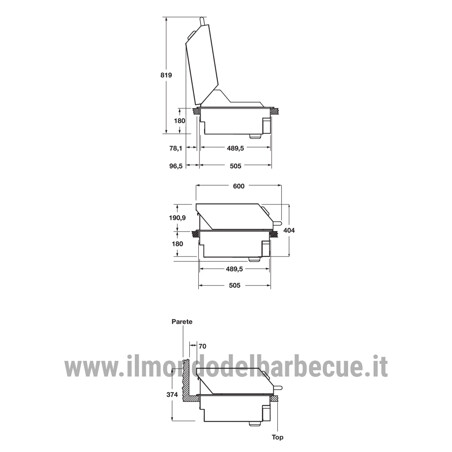 COPERCHIO ALTO PER BARBECUE PRO OUTDOOR FULGOR 80 MBK
