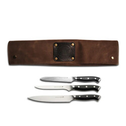 GRLLR SET COLTELLI & LEATHER BAG | Il Mondo Del Barbecue