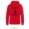 FELPA ZIP CON CAPPUCCIO ROSSA - ALWAYS FIRED-UP! Accessori | Il Mondo Del Barbecue