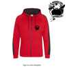 FELPA ZIP CON CAPPUCCIO ROSSA - ALWAYS FIRED-UP! Accessori | Il Mondo Del Barbecue