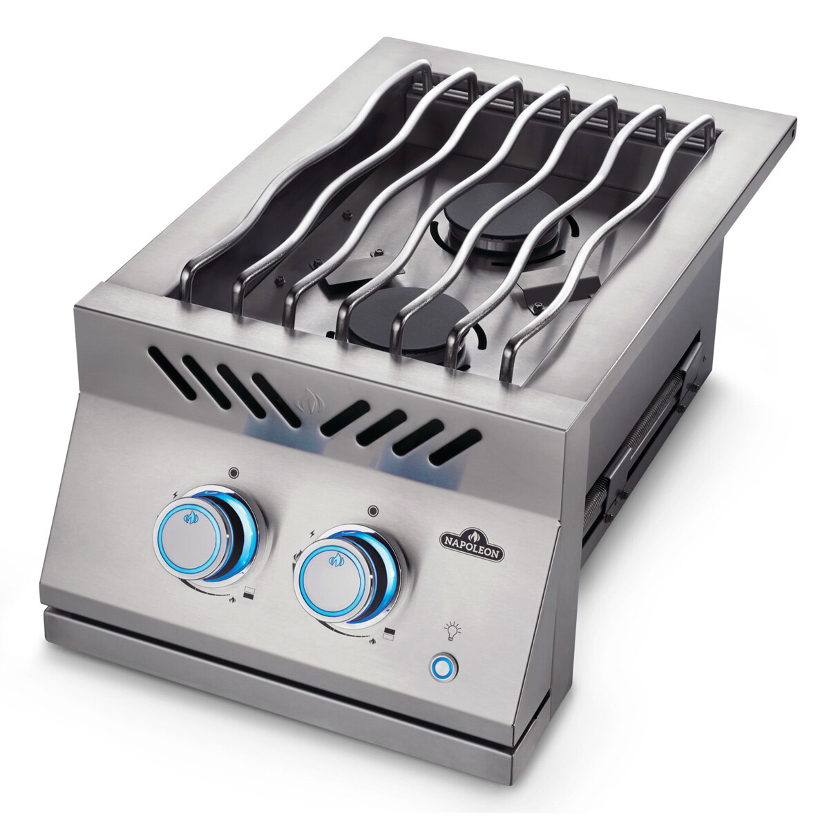 FUOCO LATERALE VERTICALE DOPPIO AD INCASSO A GAS SERIE 500