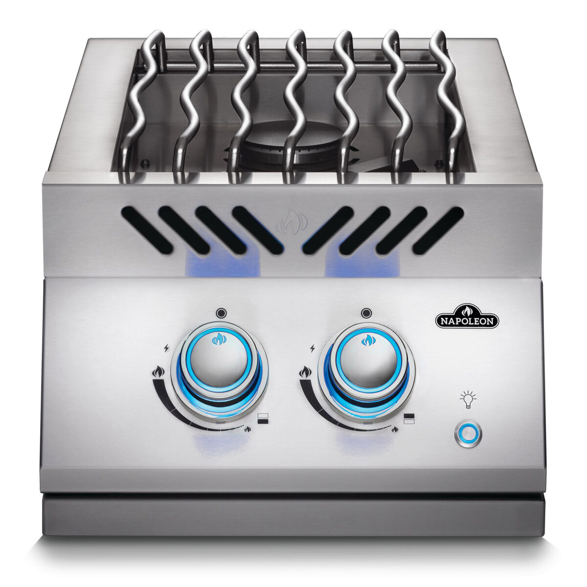 FUOCO LATERALE VERTICALE DOPPIO AD INCASSO A GAS SERIE 500