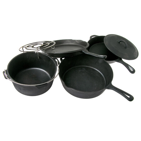 CAMP CHEF CAST IRON SET 6 PEZZI