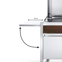 PLA.NET RIPIANO LATERALE APRIBILE INOX OASI