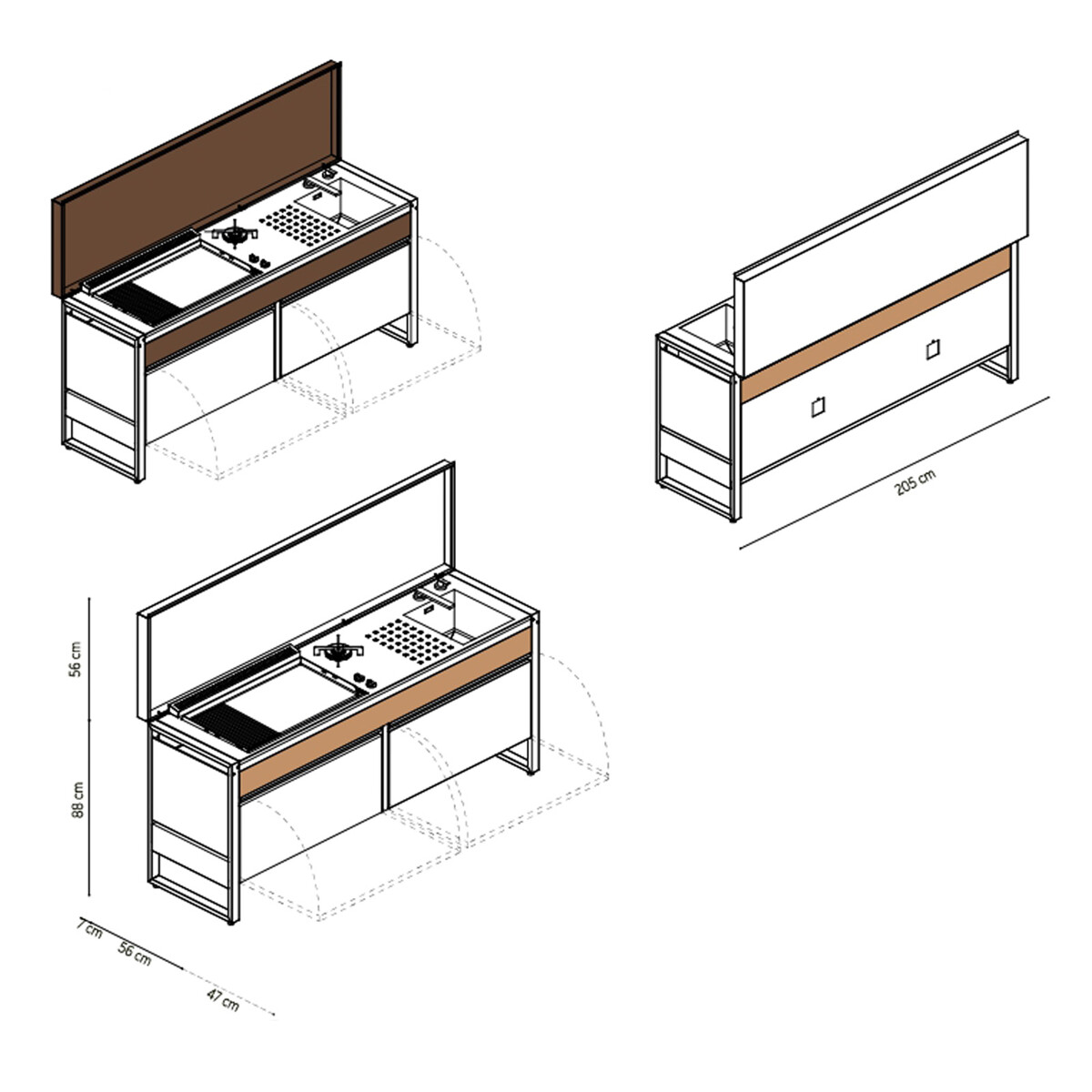 CUCINA DA ESTERNO PLA.NET OASI C5.T1 WX