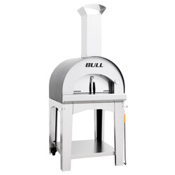FORNO PIZZA BULL WOOD FIRED LARGE CON CARRELLO