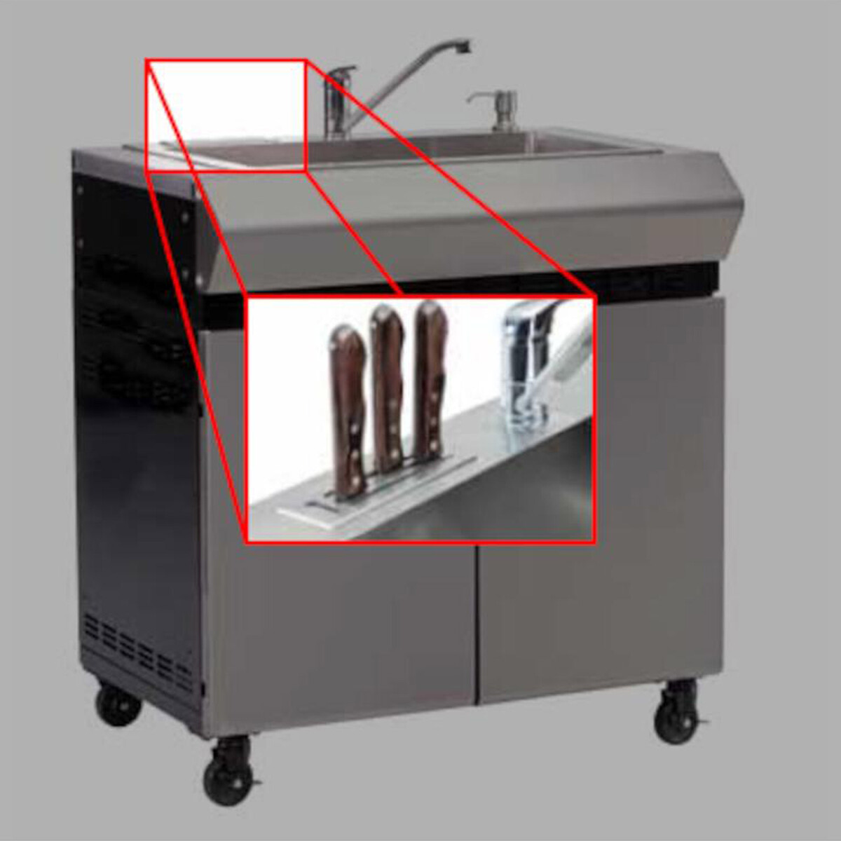 LAVELLO IN ACCIAIO INOX CON CARRELLO PER DOLCEVITA TURBO CLASSIC LAVELLO IN ACCIAIO INOX CON CARRELLO PER DOLCEVITA TURBO CLASSIC
