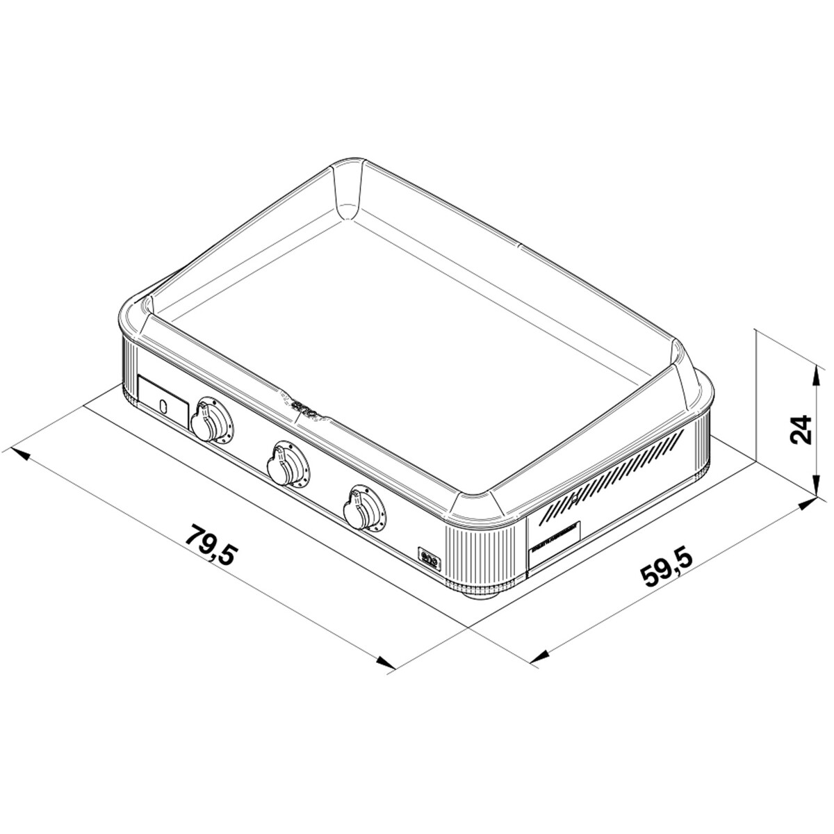PLANCHA A GAS ENOSIGN 80 INOX