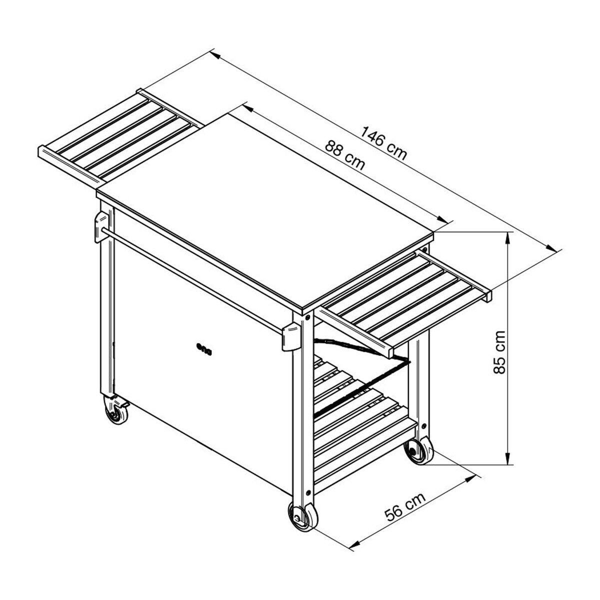 CARRELLO EMILE IN HPL E LEGNO CARRELLO EMILE IN HPL E LEGNO