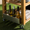 CARRELLO MOBILOT IN LEGNO E ACCIAIO INOX