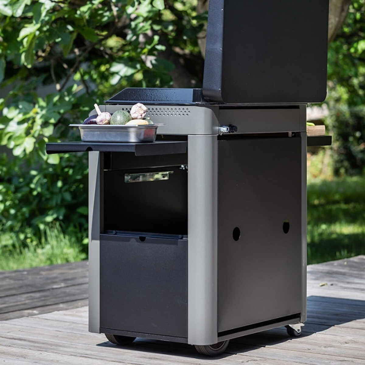 COMBO PLANCHA FUSION 75 GRIGIO SCURO Eno Piastre in ghisa smaltata | Il Mondo Del Barbecue