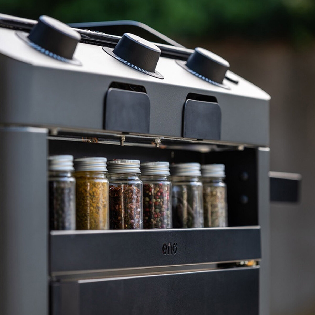 COMBO PLANCHA FUSION 75 GRIGIO SCURO Eno Piastre in ghisa smaltata | Il Mondo Del Barbecue