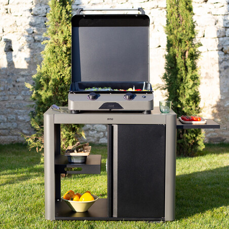 CARRELLO ACHILLE CON PORTE GRIGIO