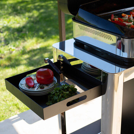 CARRELLO ACHILLE INOX CON PORTE
