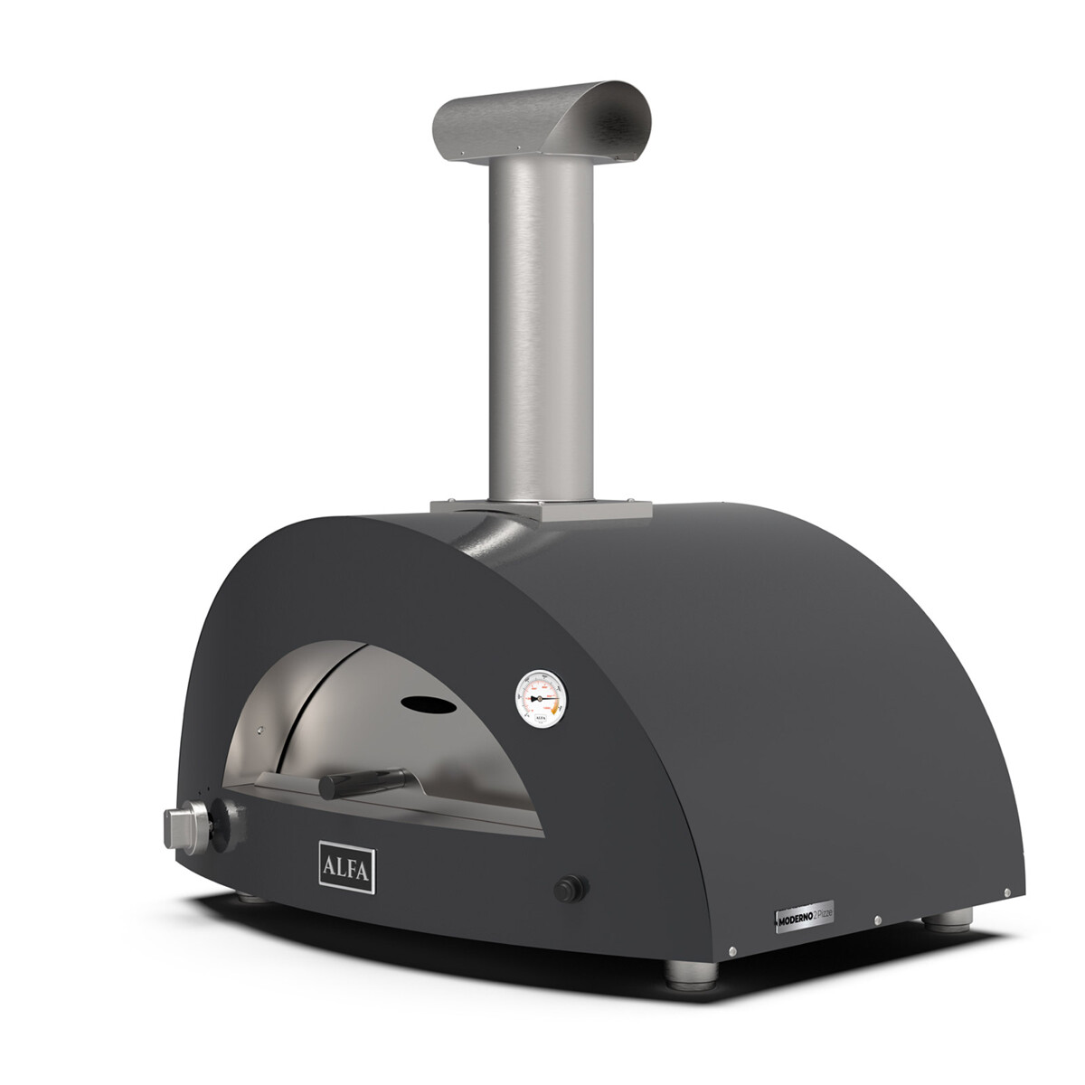 ALFA MODERNO 2 PIZZE FORNO PIZZA A GPL ARDESIA GREY Alfa forni Forni pizza | Il Mondo Del Barbecue