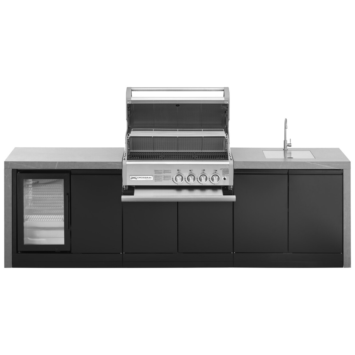 CROSSRAY WATERFALL 4 KITCHEN CON LAVELLO E FRIGORIFERO