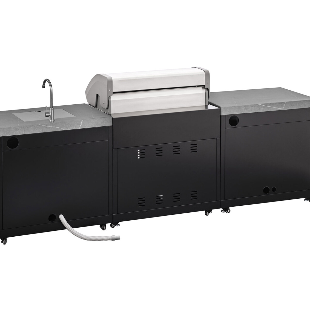 CROSSRAY WATERFALL 4 KITCHEN CON LAVELLO E FRIGORIFERO