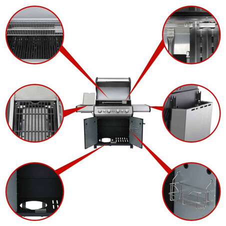 BARBECUE A GAS SANTOS S-418 NERO-PACK Santos Barbecue a gas | Il Mondo Del Barbecue