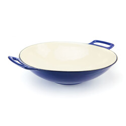 PENTOLA WOK IN GHISA PORCELLANATA