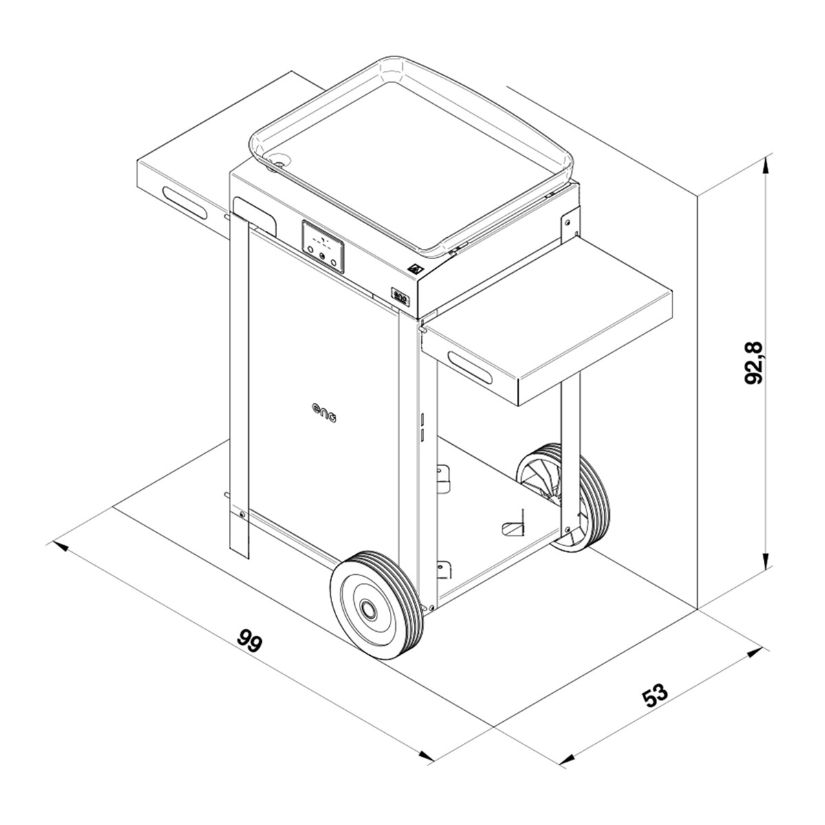 COMBO PLANCHA INITIAL 50 ELETTRICA Eno Piastre in ghisa smaltata | Il Mondo Del Barbecue