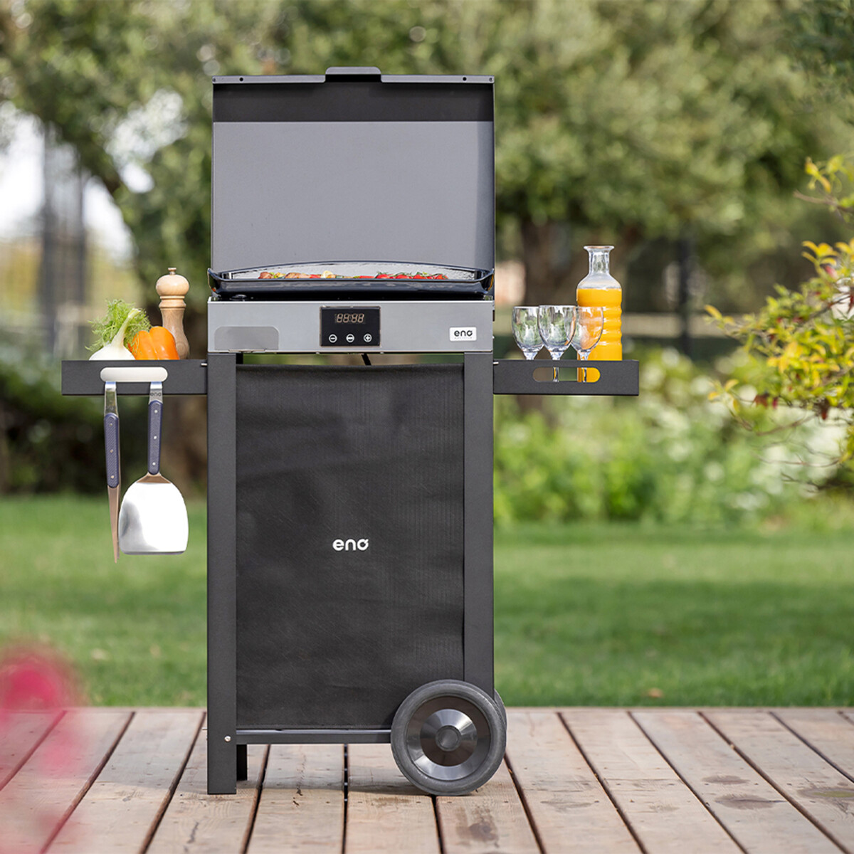 COMBO PLANCHA INITIAL 50 ELETTRICA Eno Piastre in ghisa smaltata | Il Mondo Del Barbecue