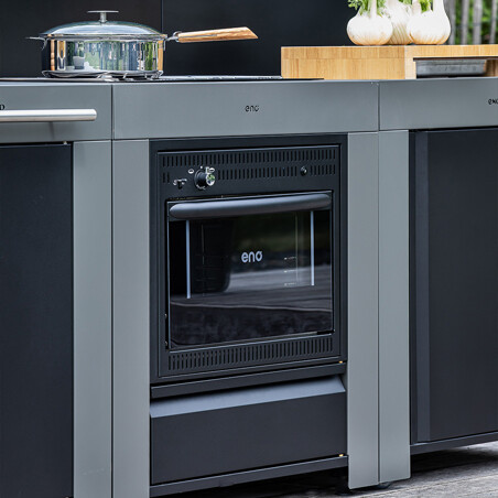 MODULO COMBINATO GRIGIO SCURO Eno Piastre in ghisa smaltata | Il Mondo Del Barbecue