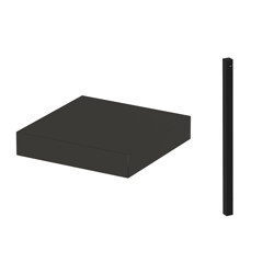 MENSOLA AD ANGOLO MODULO FELIX 35 CM GRIGIO Eno Piastre in ghisa smaltata | Il Mondo Del Barbecue