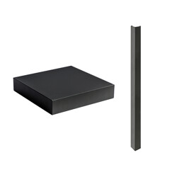 MENSOLA AD ANGOLO MODULO/FELIX 35CM NERO Eno Piastre in ghisa smaltata | Il Mondo Del Barbecue