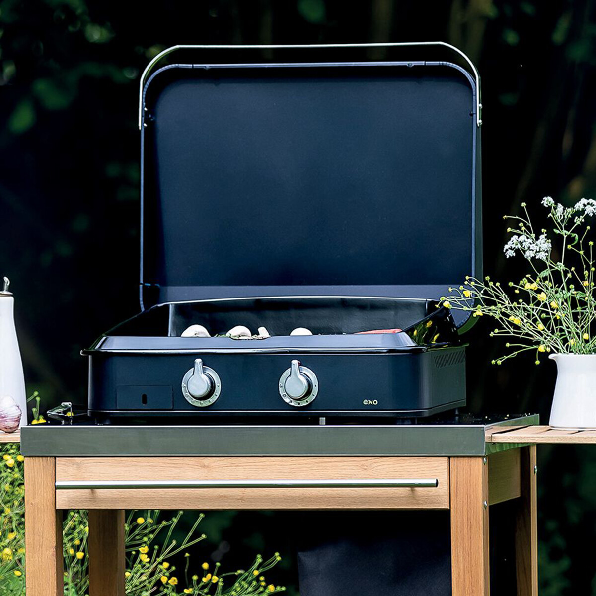 COPERCHIO ENOSIGN 65 BLUE NAVY Eno Piastre in ghisa smaltata | Il Mondo Del Barbecue