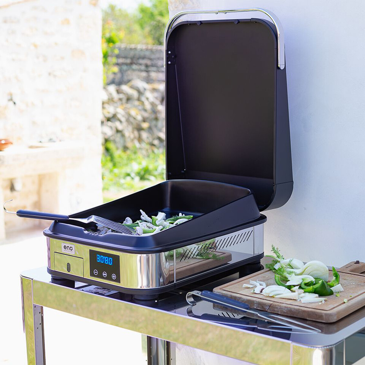COPERCHIO ENOSIGN 40 NERO Eno Piastre in ghisa smaltata | Il Mondo Del Barbecue COPERCHIO ENOSIGN 40 NERO Eno Piastre in ghisa smaltata | Il Mondo Del Barbecue