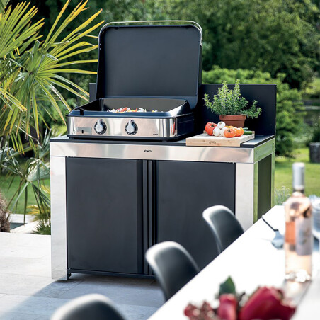 COPERCHIO ENOSIGN 65 NERO Eno Piastre in ghisa smaltata | Il Mondo Del Barbecue
