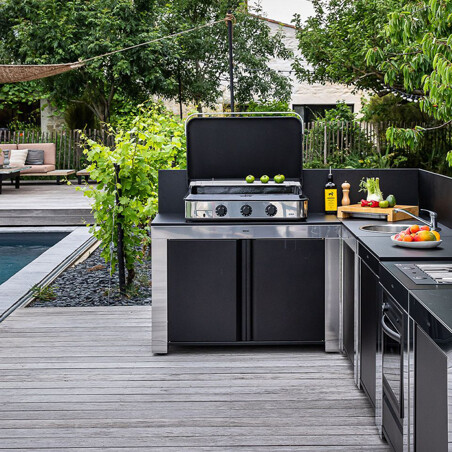 COPERCHIO ENOSIGN 80 NERO Eno Piastre in ghisa smaltata | Il Mondo Del Barbecue