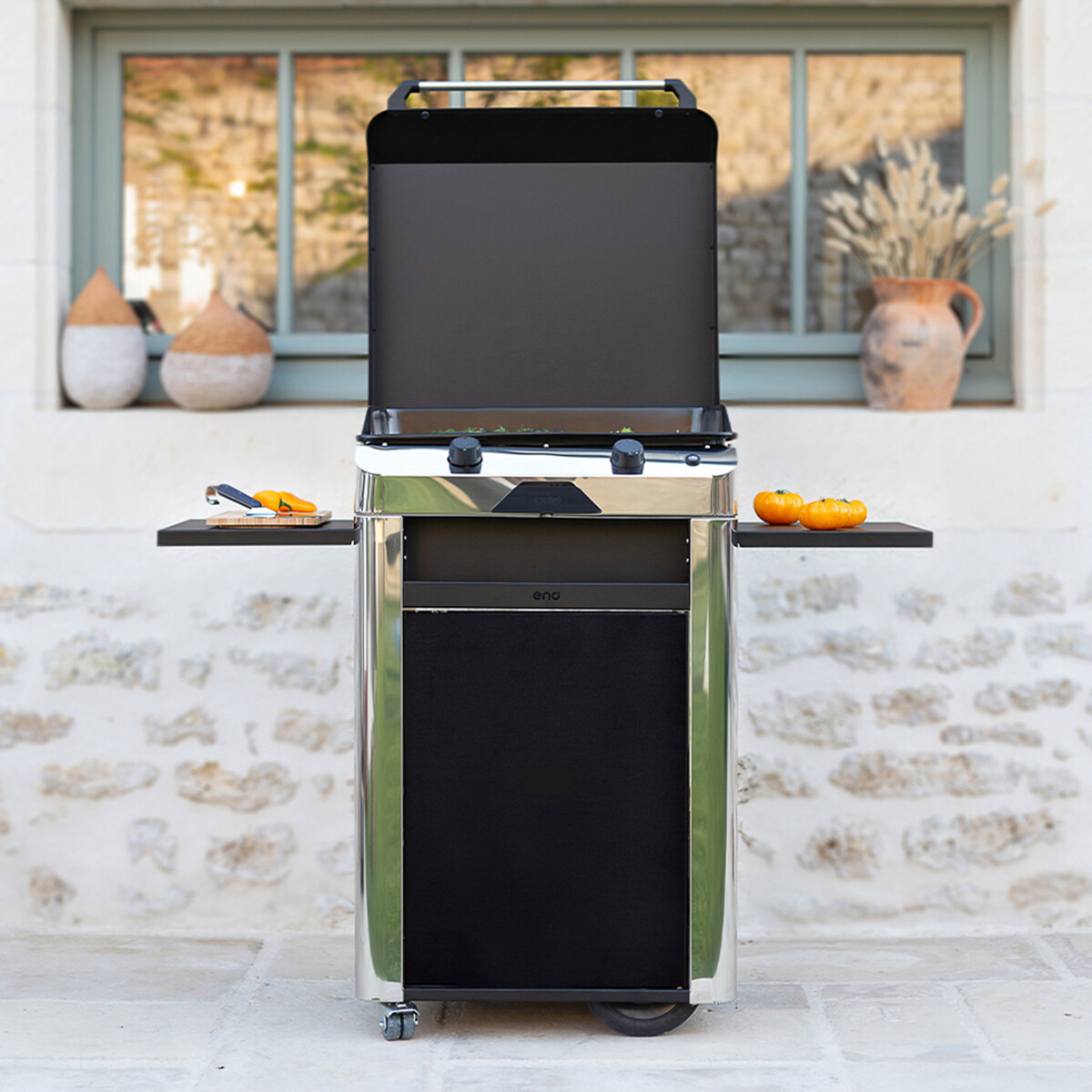 COMBO PLANCHA FUSION 60 INOX Eno Piastre in ghisa smaltata | Il Mondo Del Barbecue