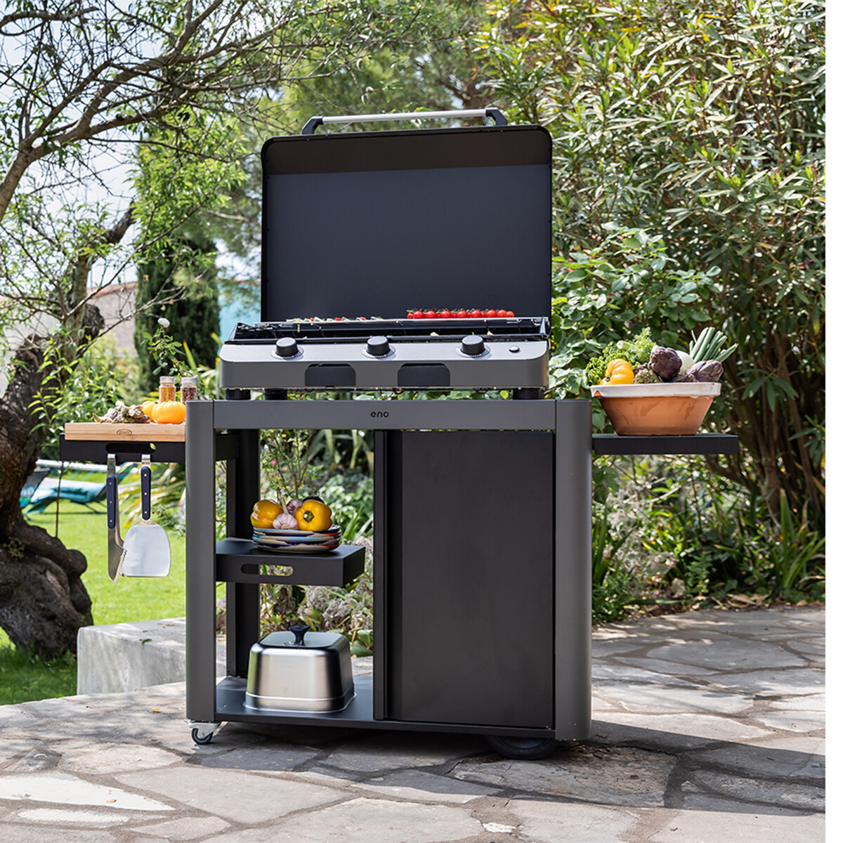 PLANCHA FUSION 75 GRIGIO SCURO Eno Piastre in ghisa smaltata | Il Mondo Del Barbecue