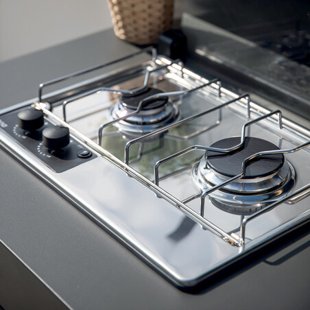 MODULO PER MASTER 2 ACCIAIO INOX E NERO Eno Piastre in ghisa smaltata | Il Mondo Del Barbecue